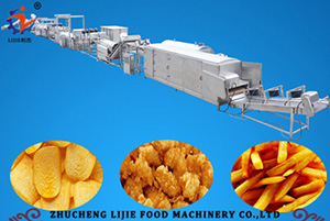 Deep Fried (Frozen) Potato Strips and Chips Production Line